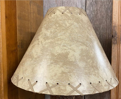 Faux Leather Laced Lamp Shade