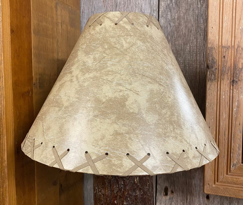 Faux Leather Laced Lamp Shade